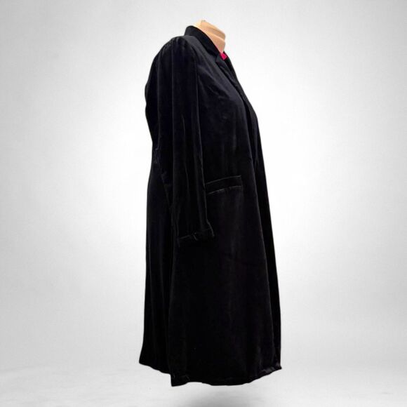 SKIES ARE BLUE ~ Plush Velvet Duster Coat and Jeggings - BLACK! NWT! Size 2X - Picture 5 of 14